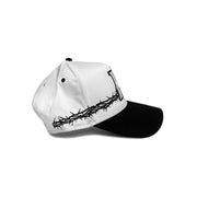 Crown of Thorns 5 Panel Hat (White/Black)